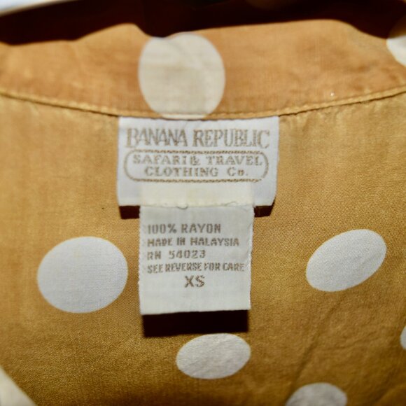 Women's Vintage Polka Dot Button Up Blouse Size XS - Picture 3 of 6